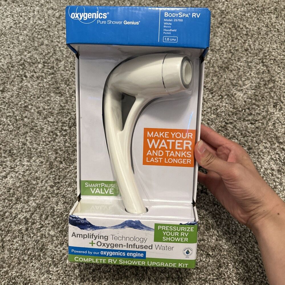 Oxygenics BodySpa Complete RV Shower Upgrade Kit 26788 Handheld 1.8 GPM White